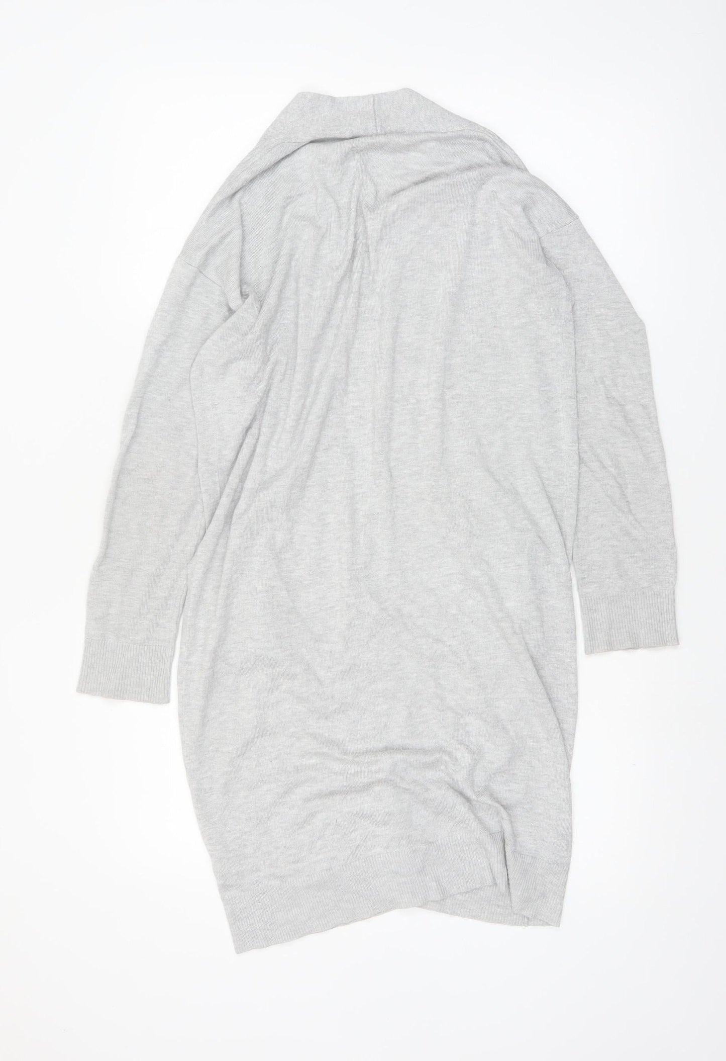 Spirit Women Grey Long Sleeve Open Knit Cardigan Size 12