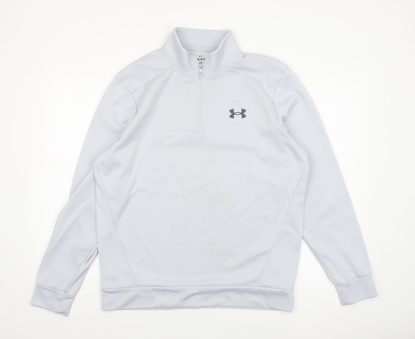 Under Armour Men's White M 1/4 Zip Mock Neck Fleece Sweatshirt