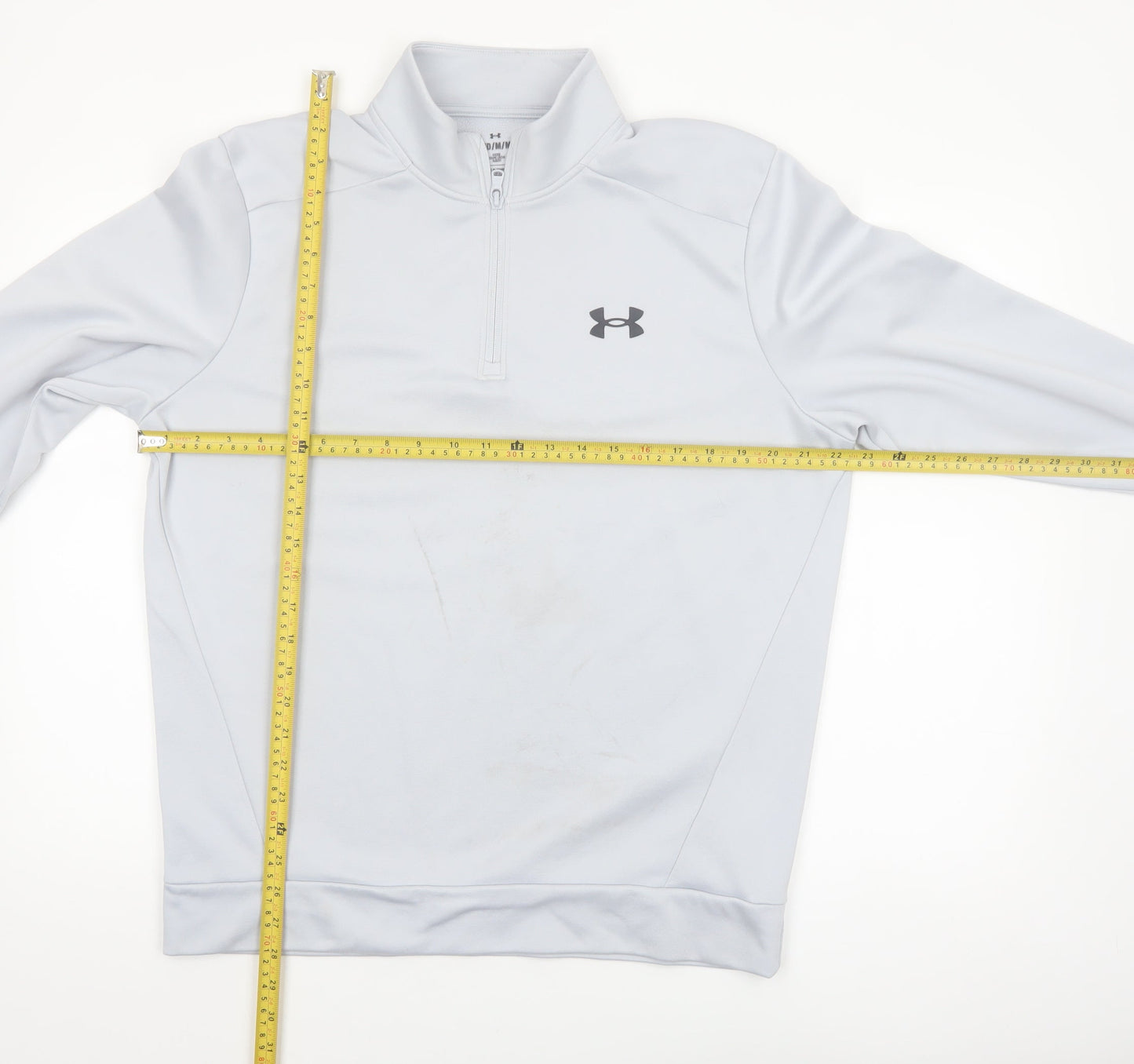 Under Armour Men's White M 1/4 Zip Mock Neck Fleece Sweatshirt