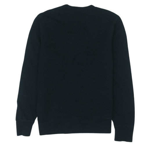 Levi's Men's Black Small Logo Crew Neck Fleece Sweatshirt
