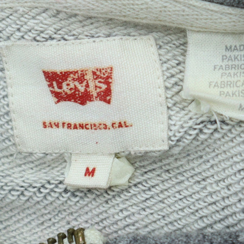 Levi's Men's Grey Full Zip Hoodie Size M Fleece Sweatshirt