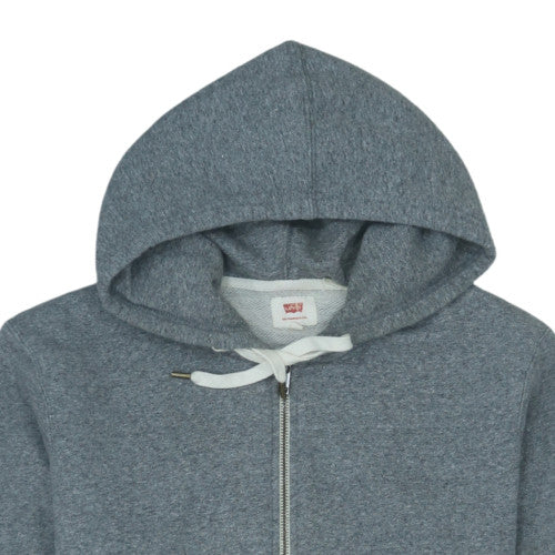 Levi's Men's Grey Full Zip Hoodie Size M Fleece Sweatshirt