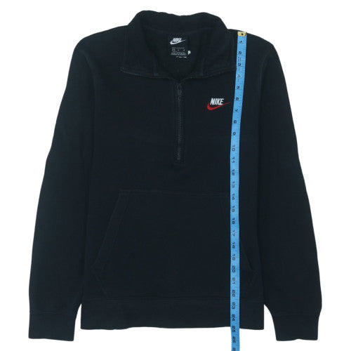 Nike Men's Black 1/2 Zip Pullover Sweatshirt M Fleece Cotton Blend