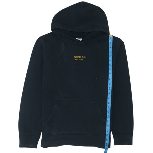 Nike SB Men's Black Small Pullover Hoodie Fleece Embroidered Logo