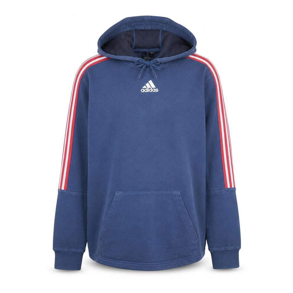 Adidas Men's Blue Pullover Hoodie Small Regular Fit Cotton Sportswear
