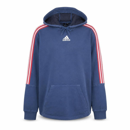 Adidas Men's Blue Pullover Hoodie Small Regular Fit Cotton Sportswear