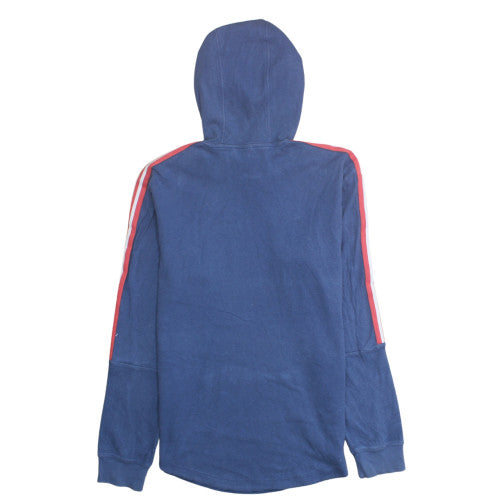 Adidas Men's Blue Pullover Hoodie Small Regular Fit Cotton Sportswear