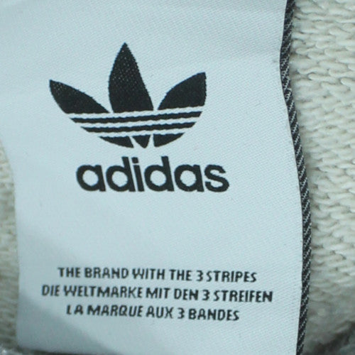 Adidas Mens Grey Crew Neck Pullover Sweatshirt Size M