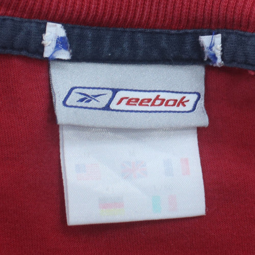 Reebok Mens Red Short Sleeve Crew Neck Cotton Sports T-Shirt Size M