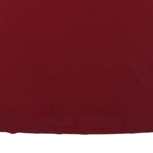 Reebok Mens Red Short Sleeve Crew Neck Cotton Sports T-Shirt Size M