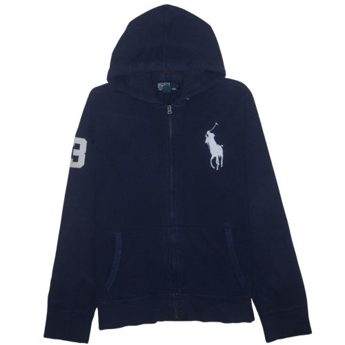 Polo Ralph Lauren Men's Navy Blue Full Zip Hoodie XL Cotton
