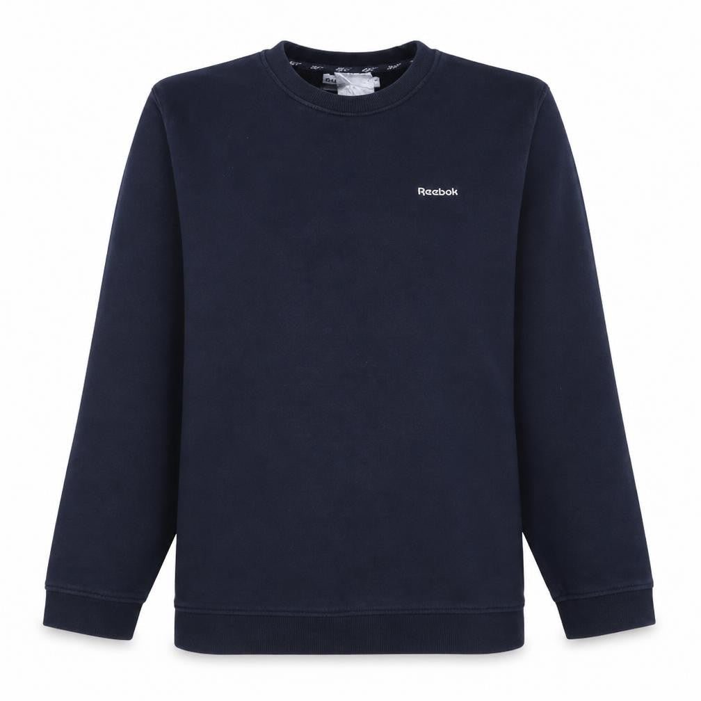 Reebok Men's Blue Pullover Sweatshirt L Crew Neck Casual Sportswear