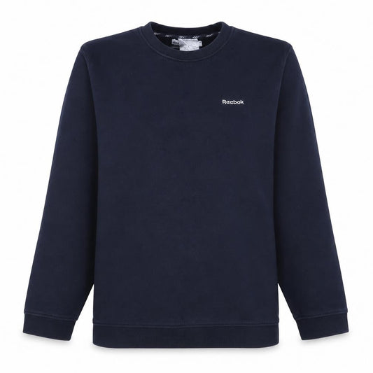 Reebok Men's Blue Pullover Sweatshirt L Crew Neck Casual Sportswear