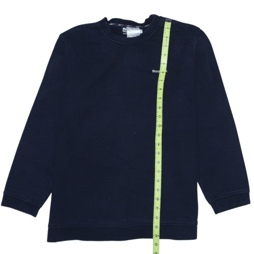 Reebok Men's Blue Pullover Sweatshirt L Crew Neck Casual Sportswear