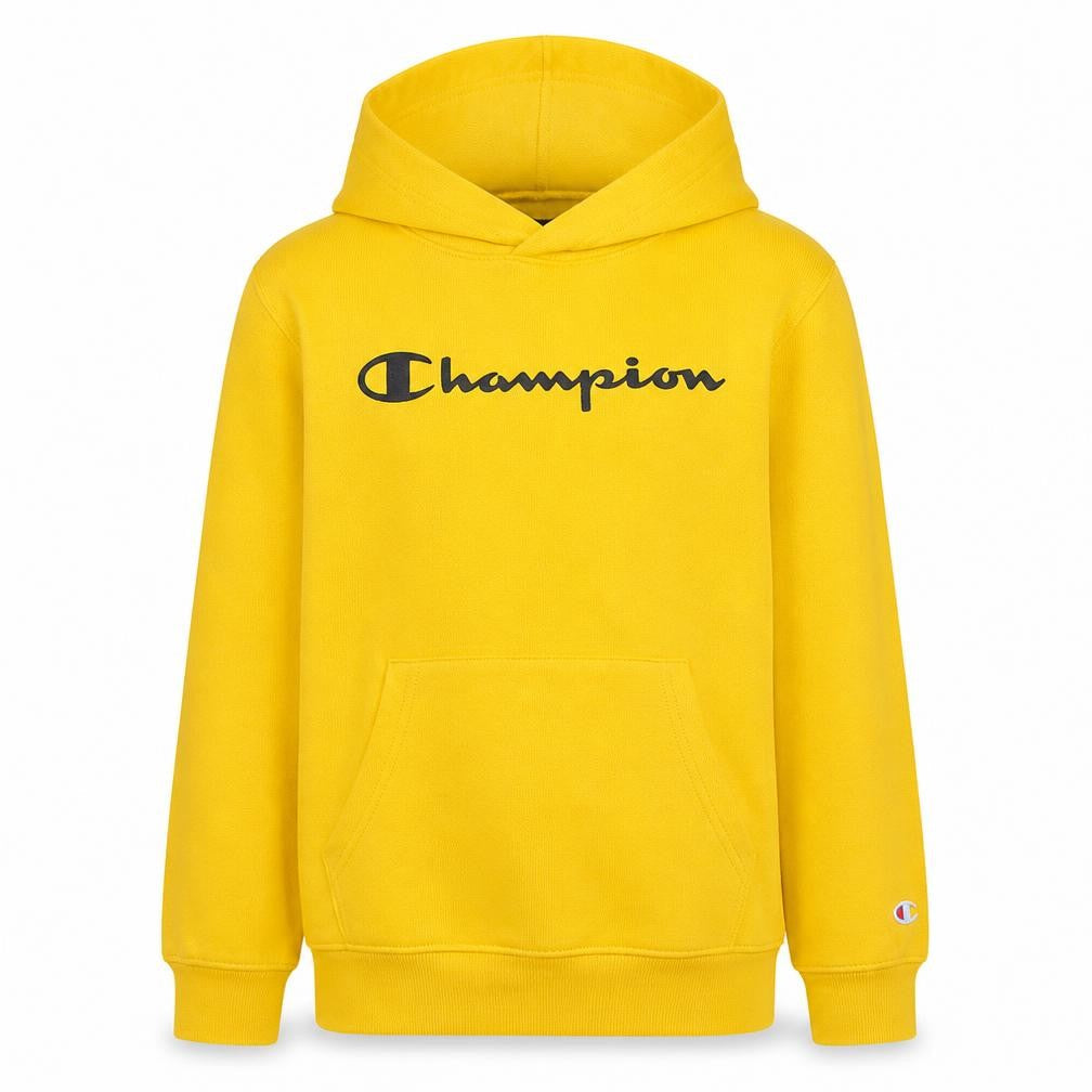 Champion Boys Yellow Pullover Hoodie 13-14 Years Graphic Fleece Sweatshirt