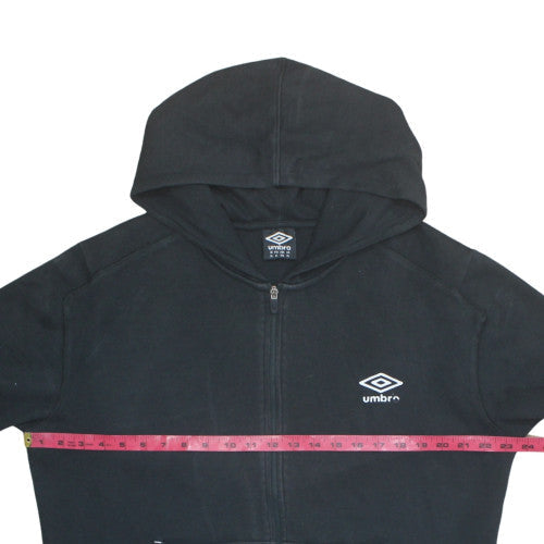 Umbro Men's Black XL Full Zip Hoodie Sweatshirt Cotton Blend