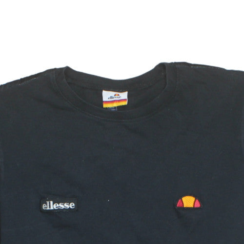 Ellesse Men's Black XL Crew Neck Short Sleeve Logo T-Shirt