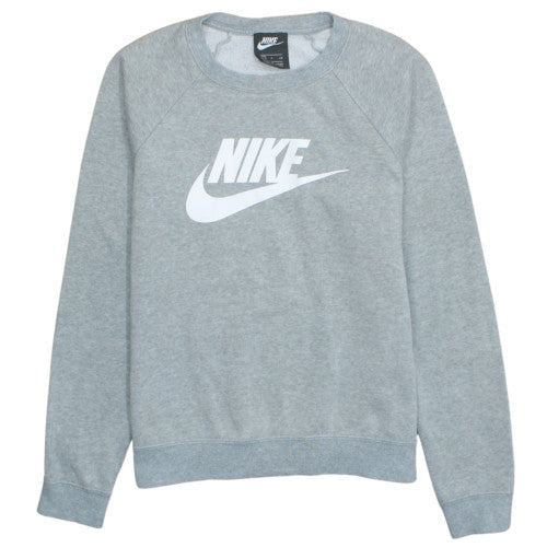 Nike Men's Grey Small Pullover Logo Crew Neck Sweatshirt