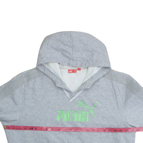 Puma Mens Grey Pullover Hoodie Fleece Regular Fit Sportswear M