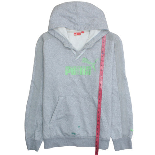 Puma Mens Grey Pullover Hoodie Fleece Regular Fit Sportswear M