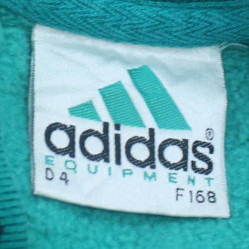 Adidas Men’s Green Retro Sports Sweatshirt Size S Crew Neck