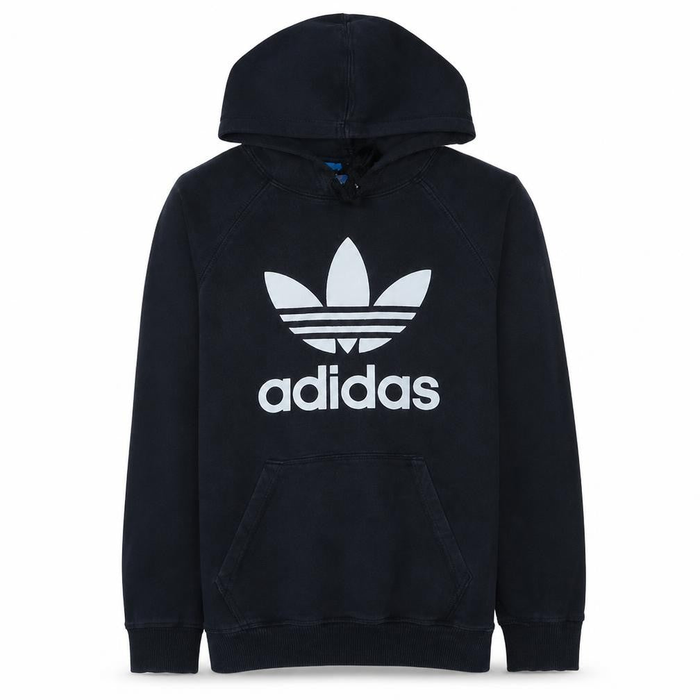 Adidas Men Black Pullover Hoodie M Graphic Fleece Sportswear