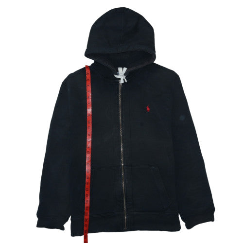 Polo Ralph Lauren Mens Black Full Zip Hoodie XL Cotton Blend