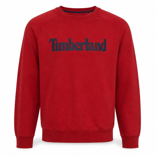 Timberland Men's Red Crew Neck Pullover Sweatshirt Size L
