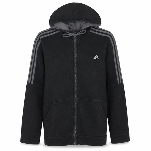 Adidas Men’s Black Full Zip Fleece Hoodie XL Sports Style