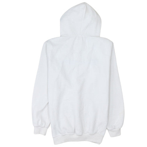 Champion Mens White Pullover Hoodie L Embroidered Logo Fleece