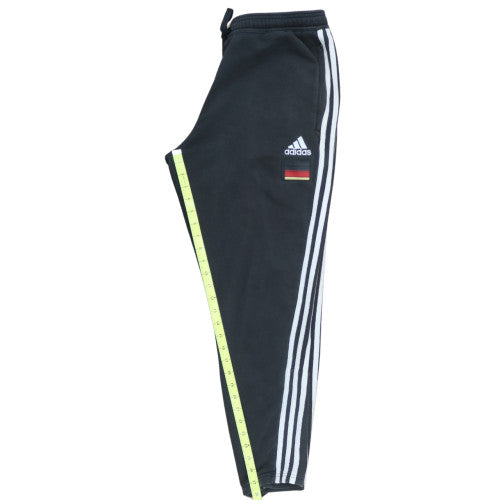 Adidas Men's Black Tapered Track Pants Size L Germany Logo Activewear