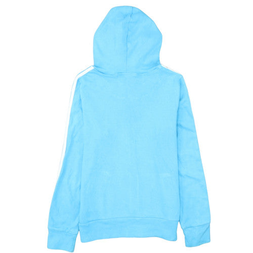 Adidas Women Blue Full Zip Hoodie Size 14 Hooded Sweatshirt Essentials