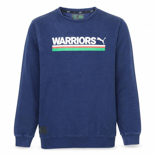 Puma Men's Blue L Warriors Crew Neck Fleece Sweatshirt