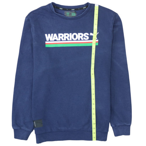 Puma Men's Blue L Warriors Crew Neck Fleece Sweatshirt