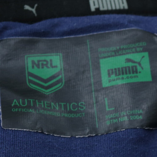 Puma Men's Blue L Warriors Crew Neck Fleece Sweatshirt
