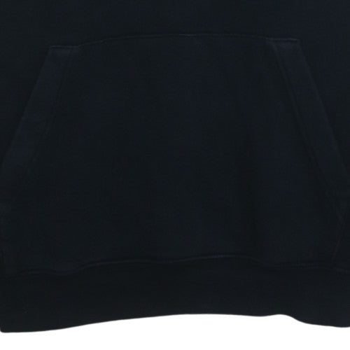 Nike Mens Black Pullover Hoodie M Logo Sports Fleece Sweatshirt
