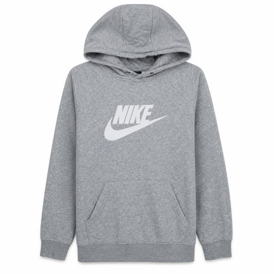 Nike Men's Grey Pullover Hoodie L Graphic Logo Sweatshirt