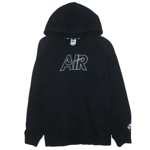 Nike Mens Black 2XL Pullover Hoodie Air Logo Fleece Sweatshirt