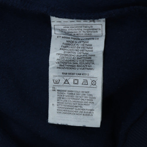 Adidas Men's Blue Pullover Hoodie L Regular Fit Sportswear