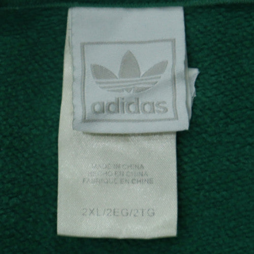 adidas Mens Green Full Zip Hoodie 2XL Boston Celtics Sports Fleece
