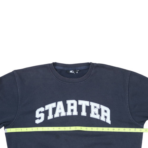 Starter Men's Blue 2XL Pullover Sweatshirt Crew Neck Fleece