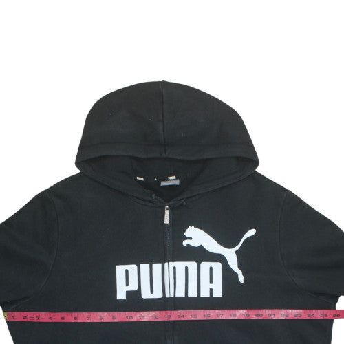 Puma Men's Black Full Zip Hoodie Sweatshirt Size M Sports Fleece
