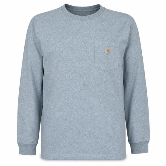 Carhartt Men's Grey Long Sleeve Relaxed Fit Jersey Work Shirt L