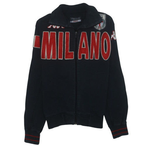 Kappa Men's Black Milano Full Zip Sweatshirt Small Cotton