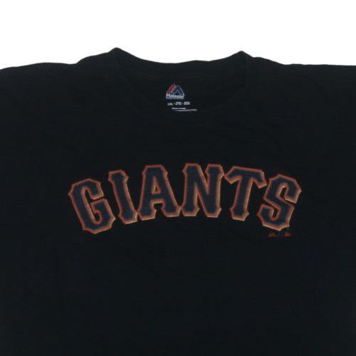 Majestic Men’s Black Giants Baseball T-Shirt Size 2XL Cotton Crew Neck