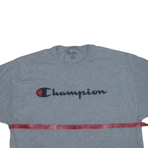 Champion Men's Grey 2XL Crew Neck Athletic Logo T-Shirt