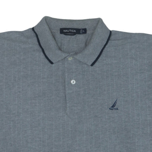 Nautica Men's Grey Cotton Short Sleeve Polo Shirt XL