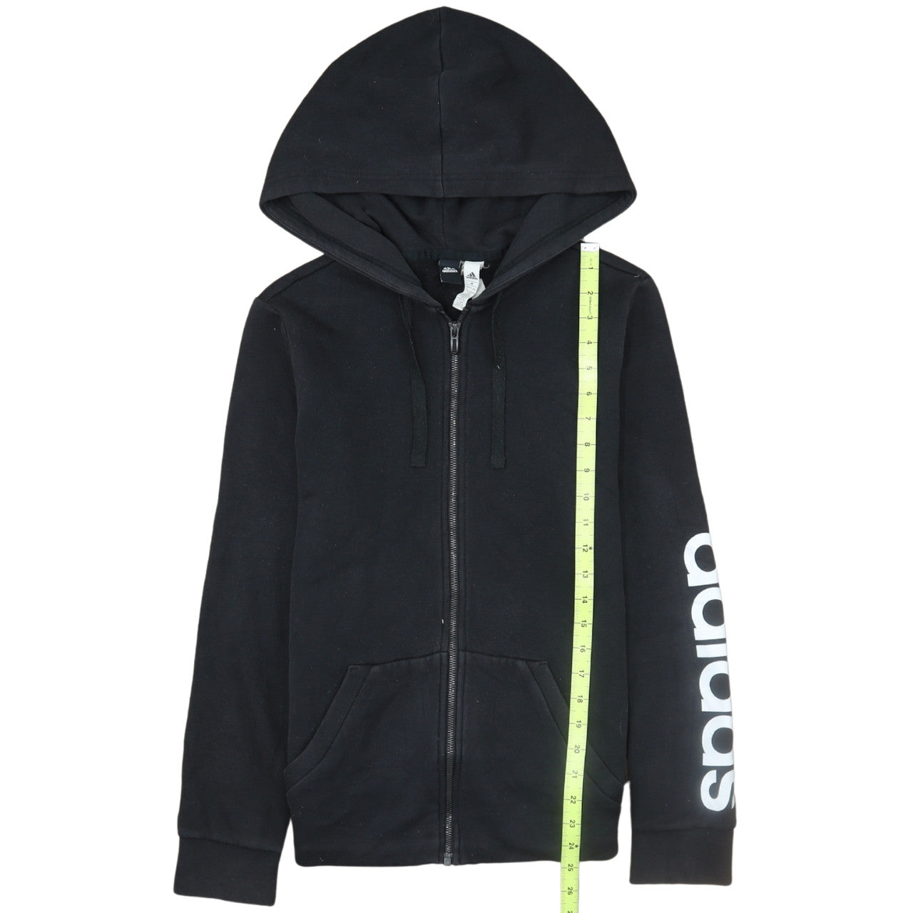 Adidas Men's Black Full Zip Hoodie M Cotton Blend Casual Sportswear