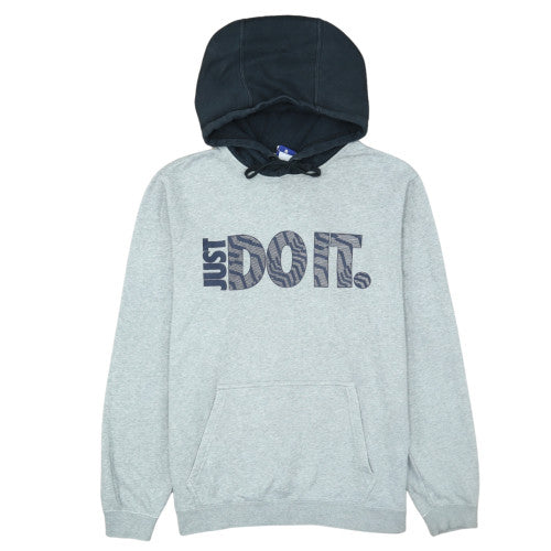 Nike Men's Grey Pullover Hoodie M Graphic Fleece Sportswear