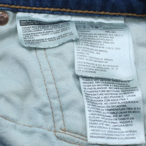 Levi's Men's Blue Straight Leg Denim Jeans 32W 32L Regular Fit